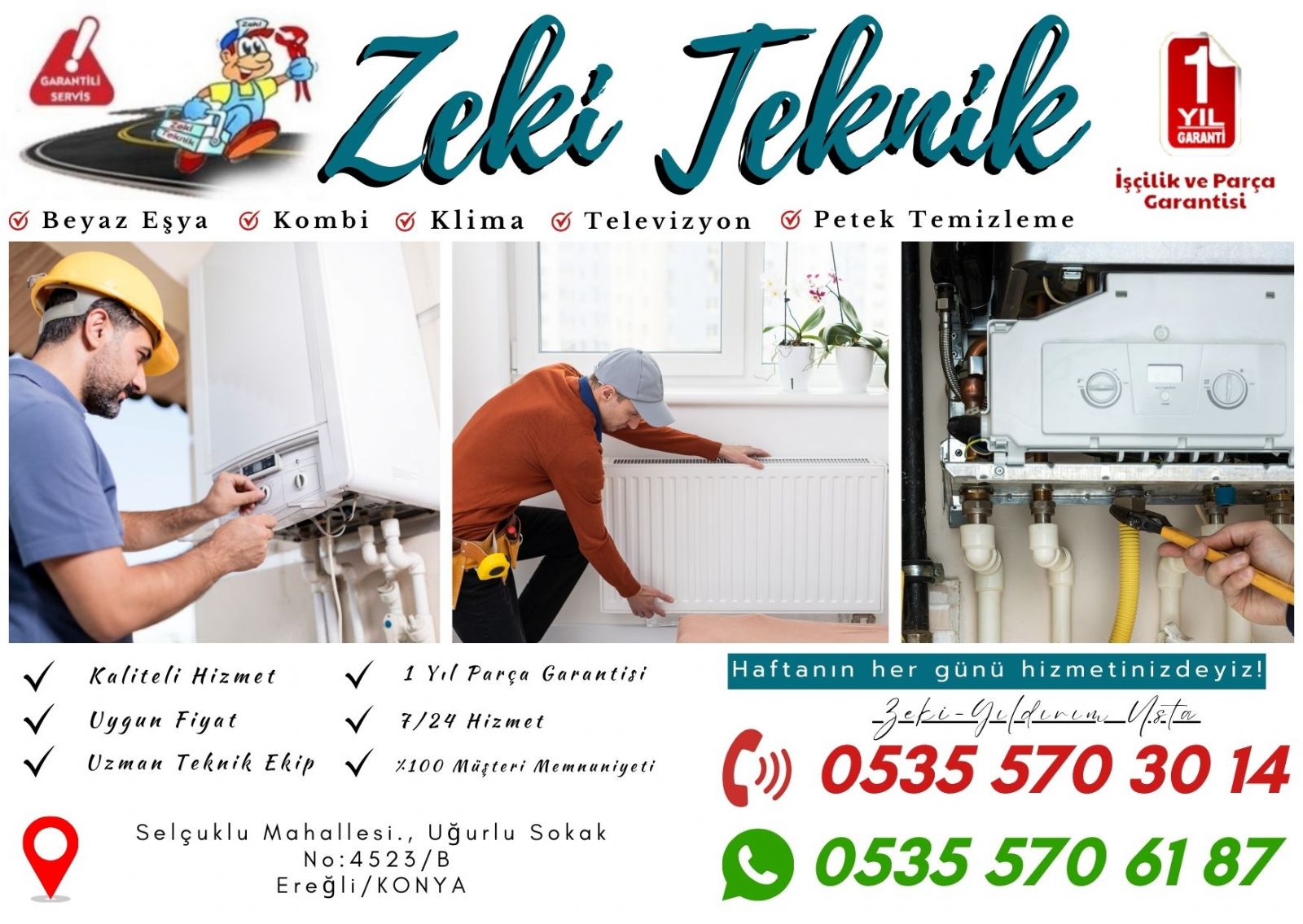Konya/ Ereğli Kombi Bakımı Petek Temizleme 